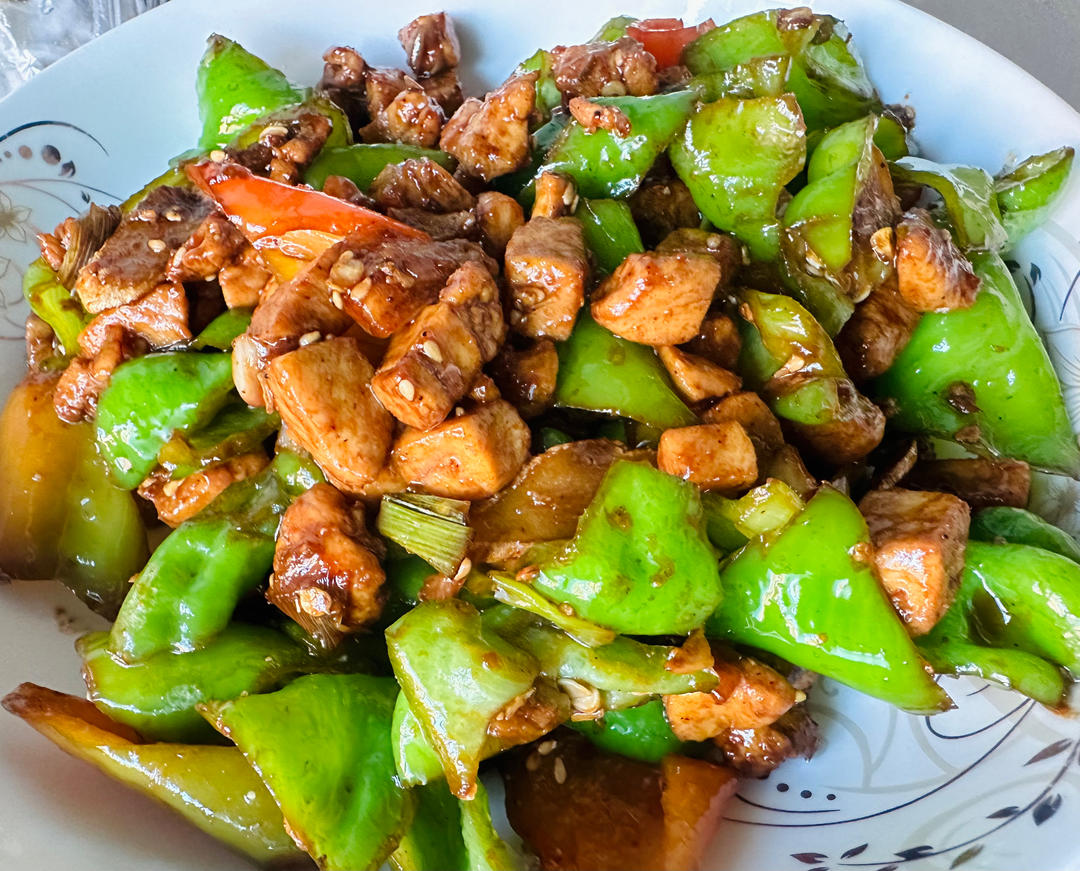 孜然豆角鸡丁「下饭菜」