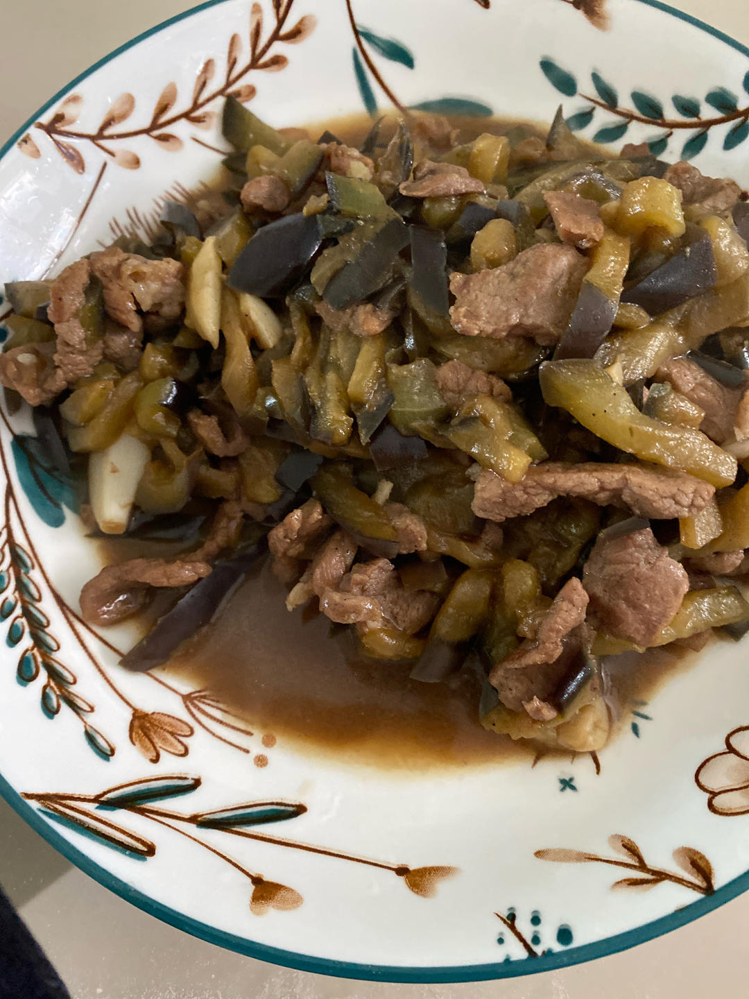 少油版茄子炒肉