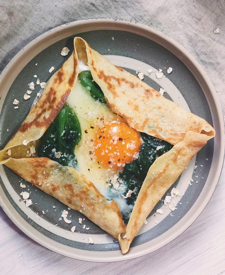 健康法式早餐-火腿奶酪荞麦格雷饼 Galette (仿魔都网红款)