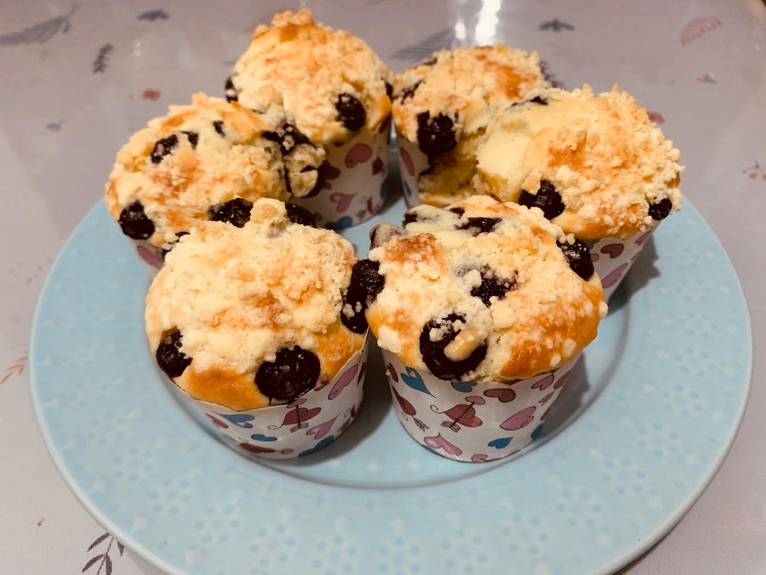 会爆浆的蓝莓玛芬蛋糕
