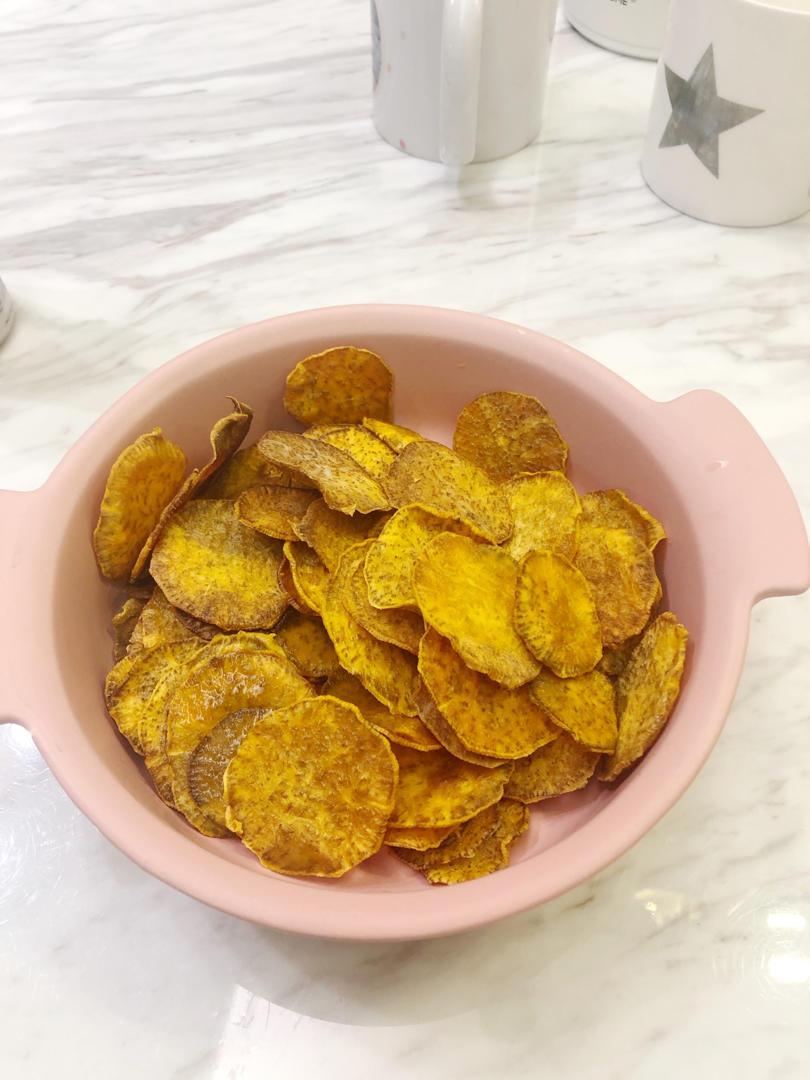 朴素的烤地瓜片～10分钟快手小零食