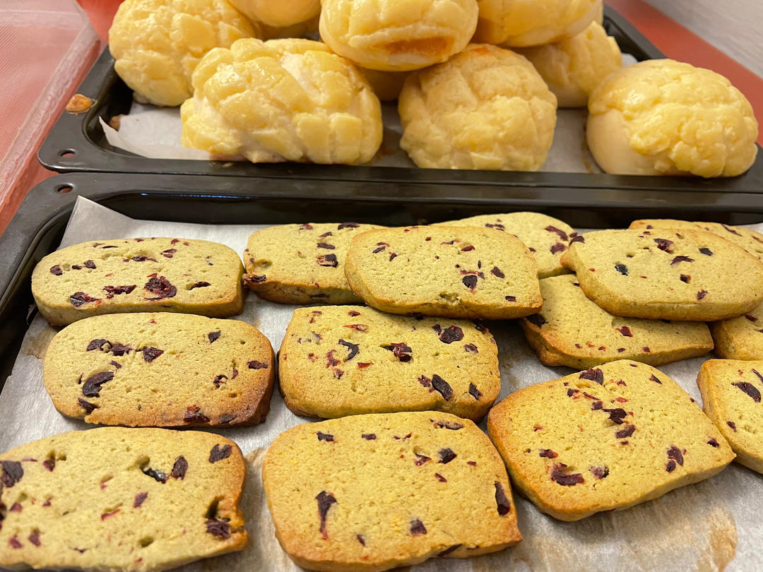 酸甜可口！零失败❗️巨好吃抹茶蔓越莓曲奇