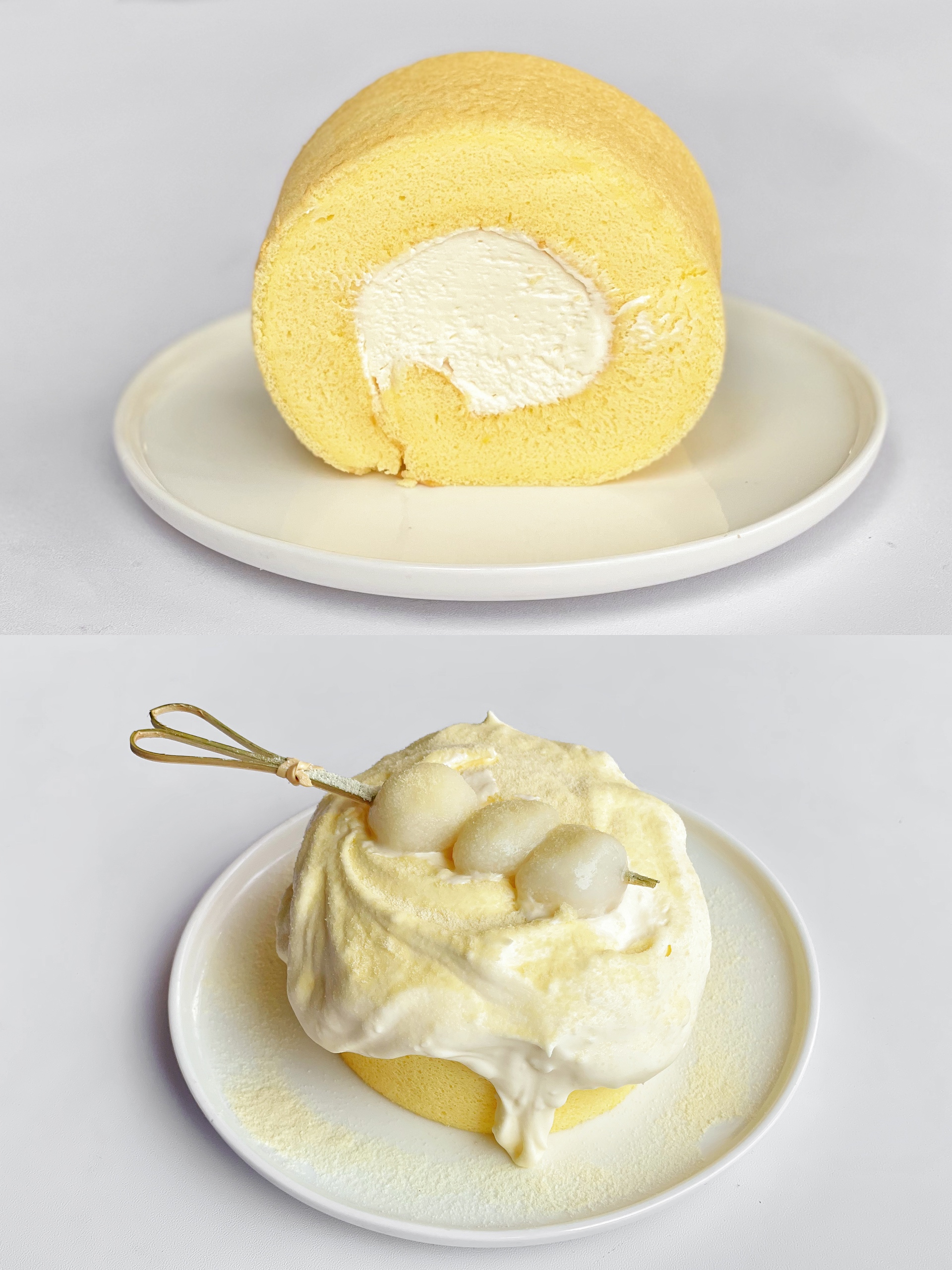 白玉豆乳奶盖卷的做法