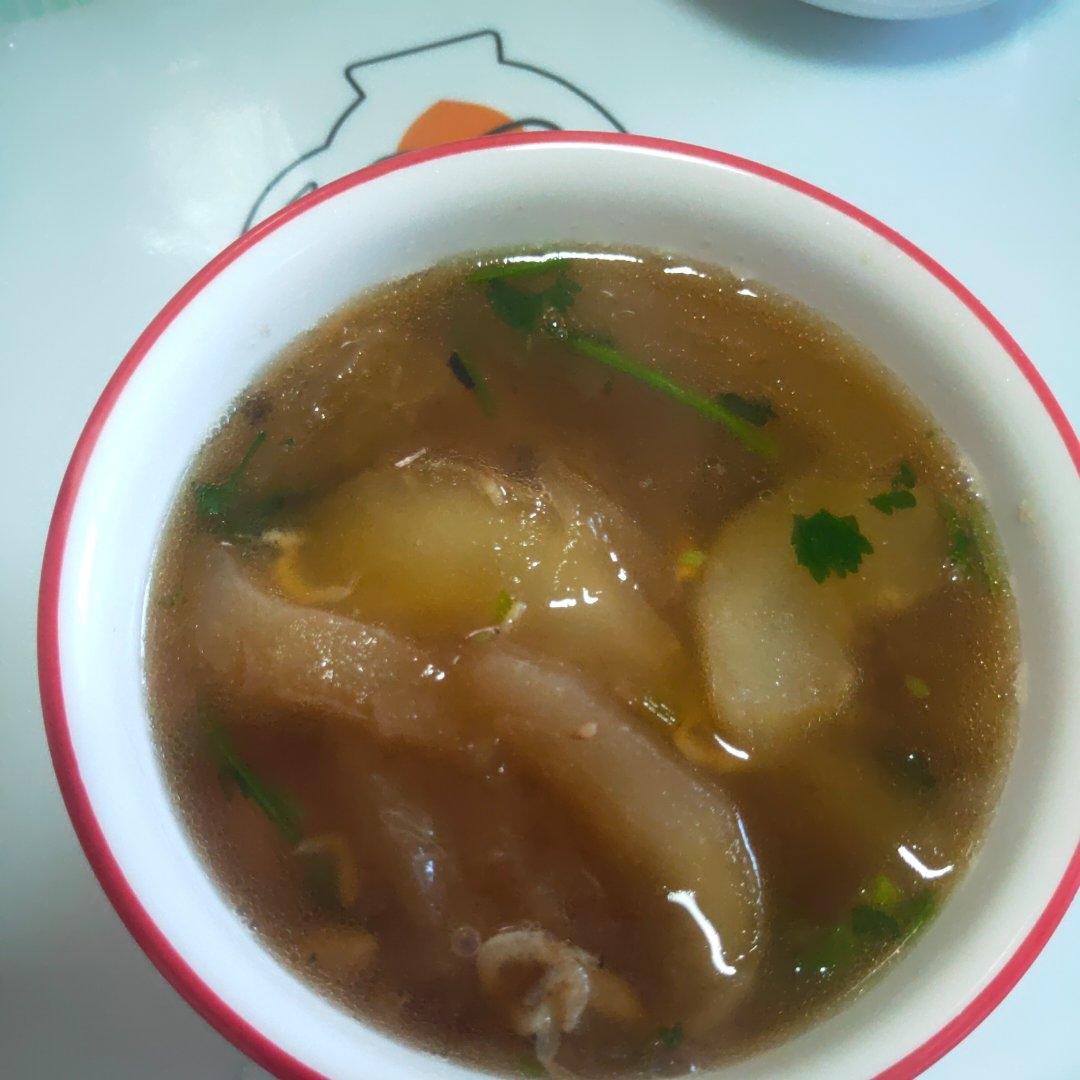 老黄瓜虾皮汤