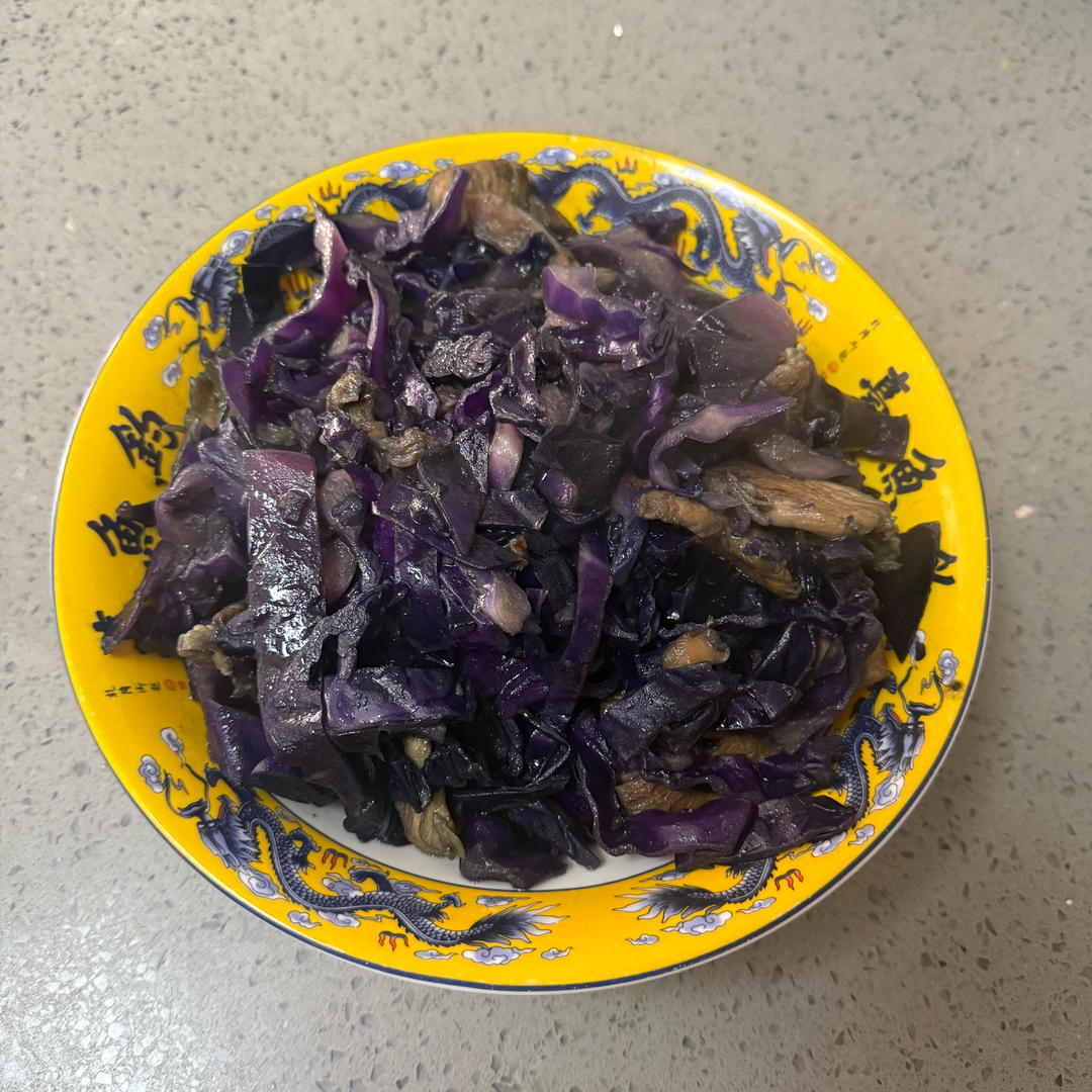 恶魔奶爸的紫甘蓝炒鸡胸肉！