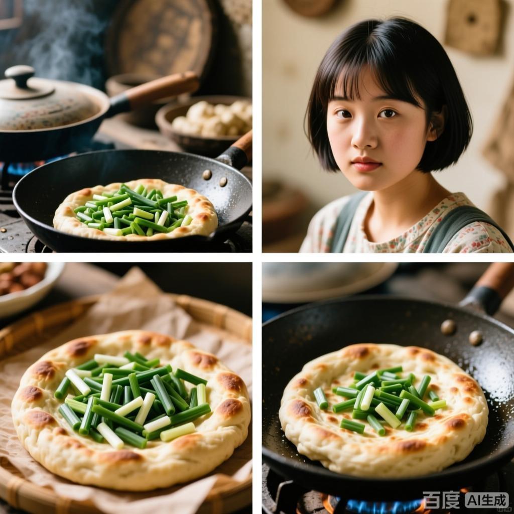 在家就可以做出的美味香葱烧饼！！！#美食 #家常菜 #小吃 #食谱分享 #香葱烧饼的做法 步骤6