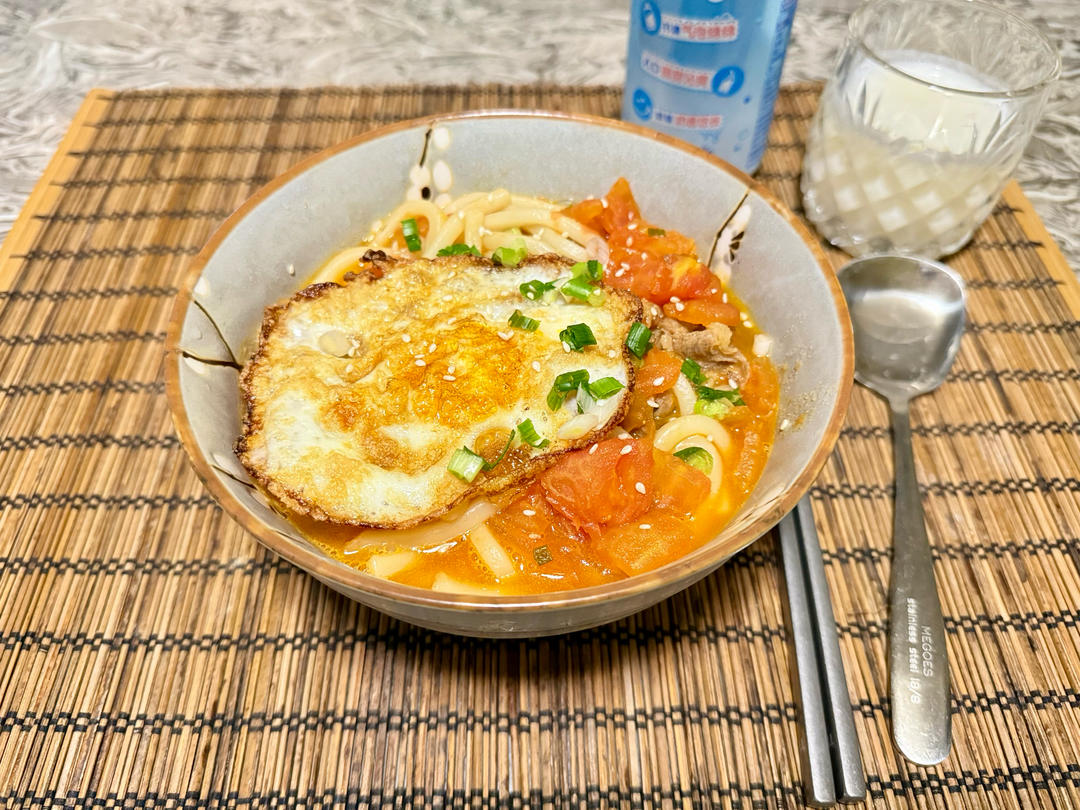 番茄肥牛乌冬面