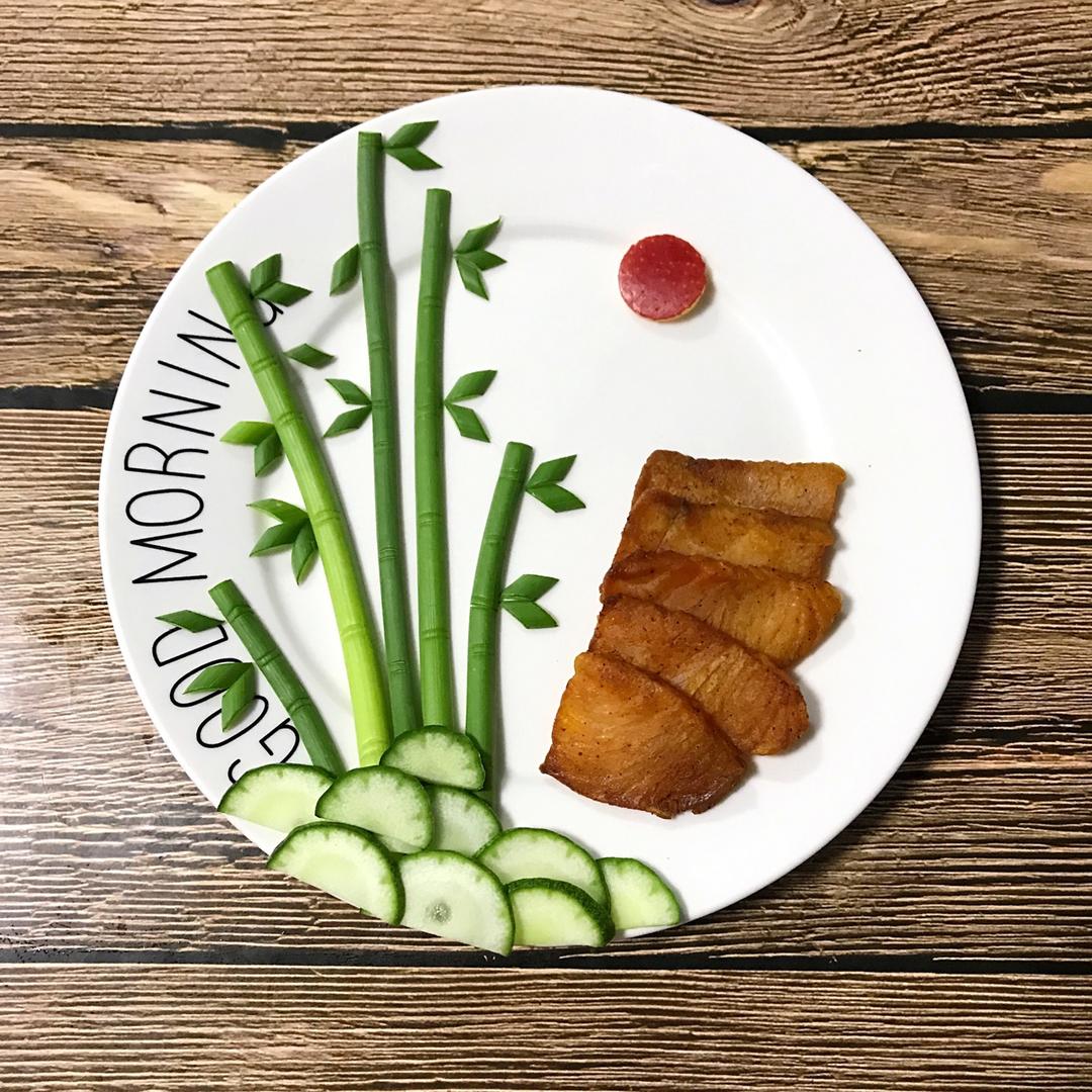 🎍竹报平安（蒜苔盘饰/超级简单）