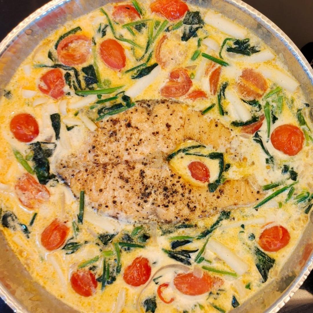 宅家自制米其林大餐🍽托斯卡纳🍣奶油菠菜意式三文鱼｜超好吃😋