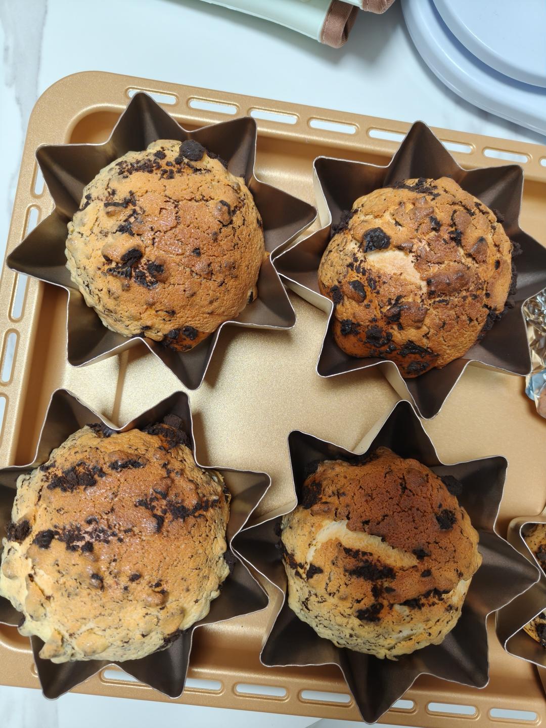 奥利奥脆皮面包🌟外脆里软 真滴好看又好吃！