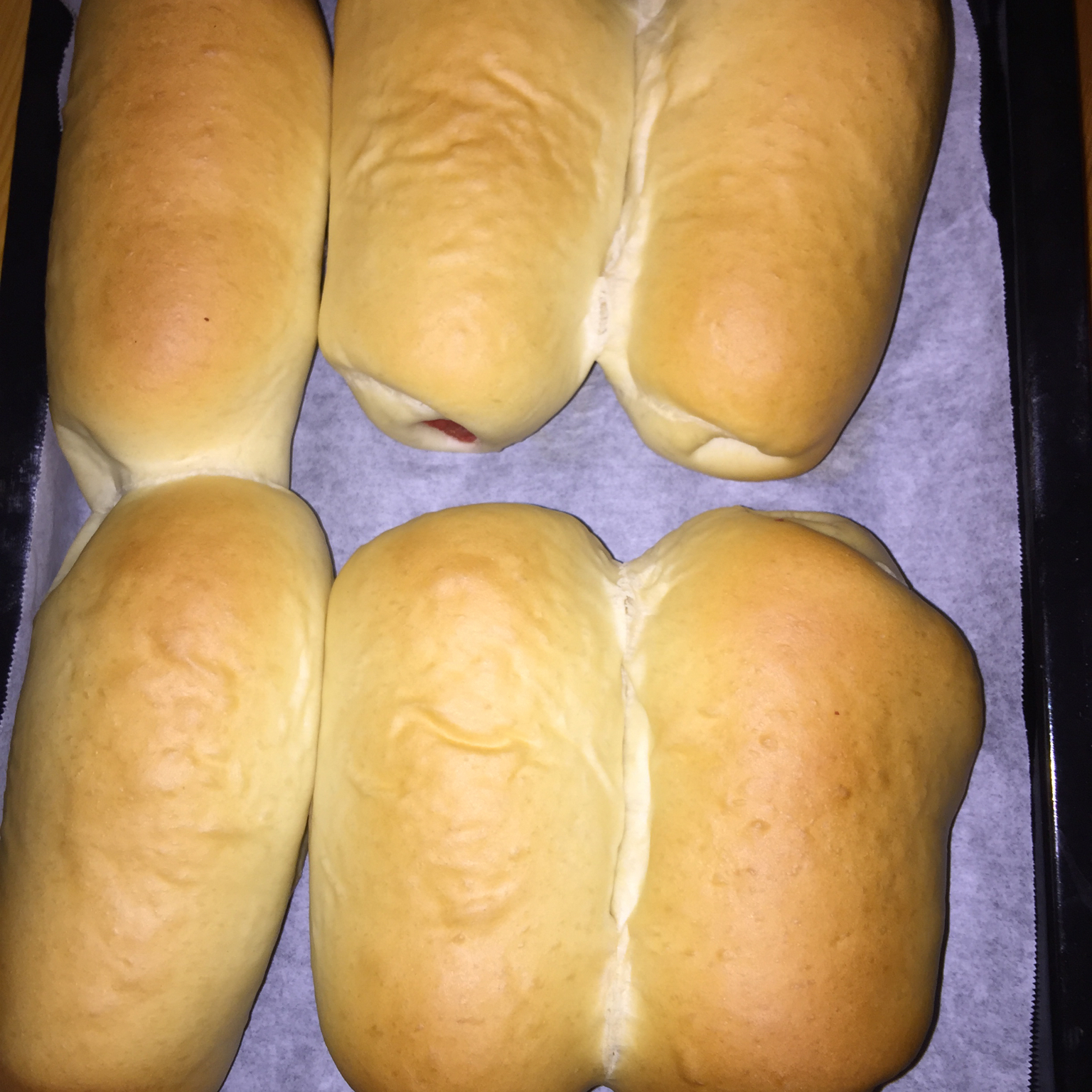 手机用户9286_ujv0做的火腿肠早餐面包(一次发酵法)