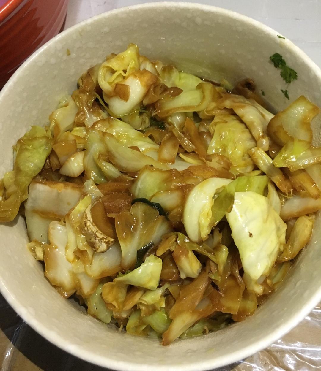 手撕圆白菜-新手下厨 Dry Chilli Cabbage