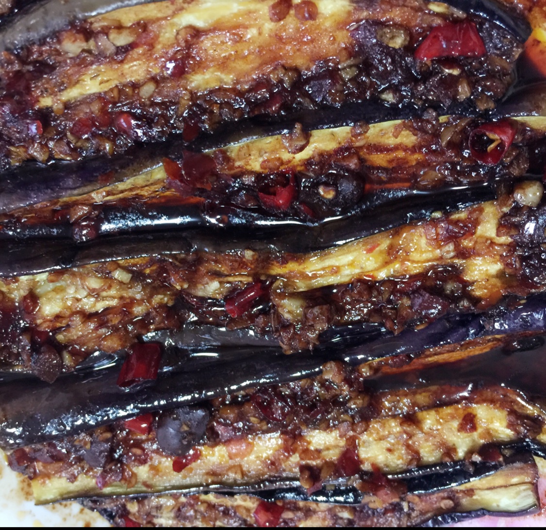 厨娘小丹做的微波炉烤茄子