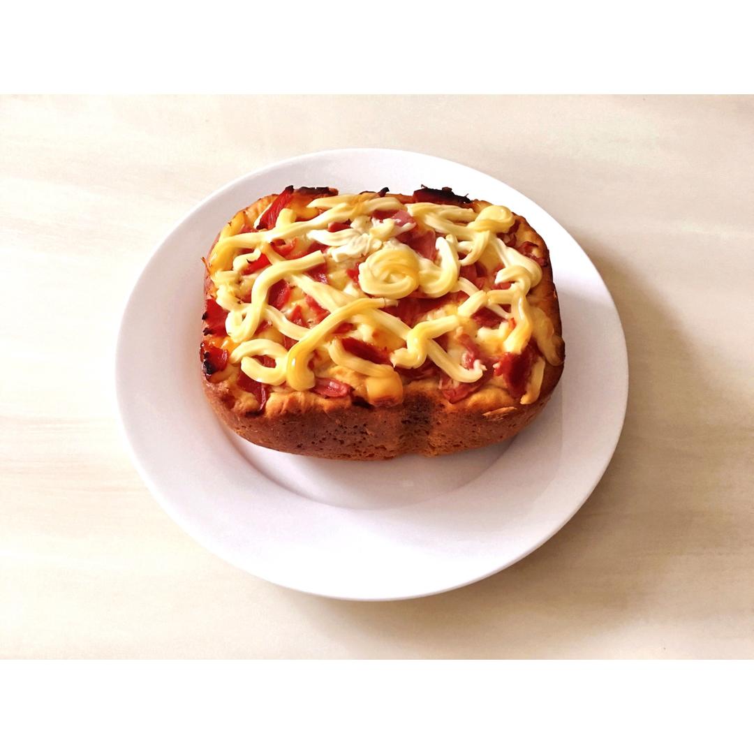 加热会爆浆的奶酪火腿吐司—面包新手也可以看懂的20步详细教程