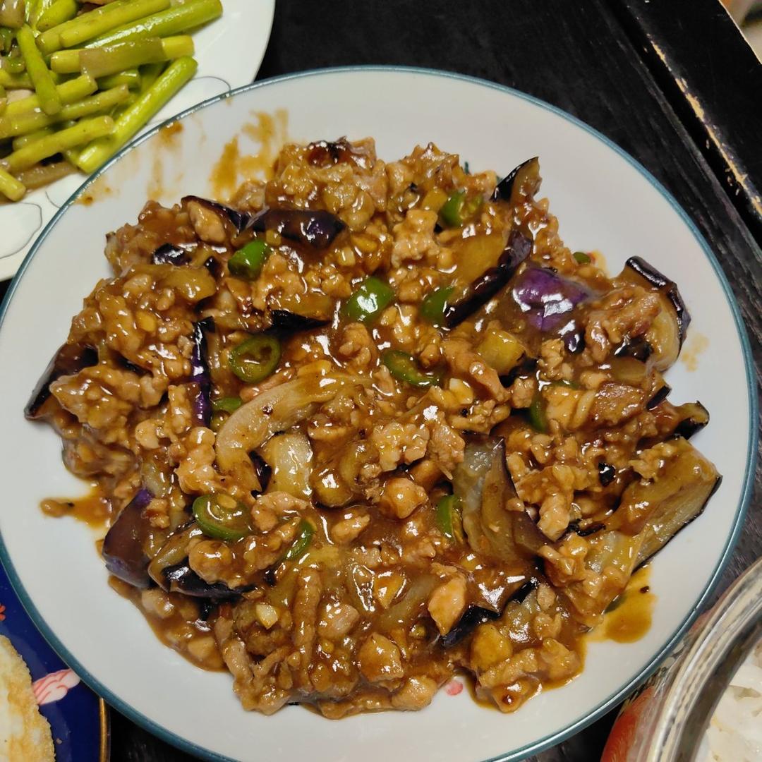 红烧肉沫茄子