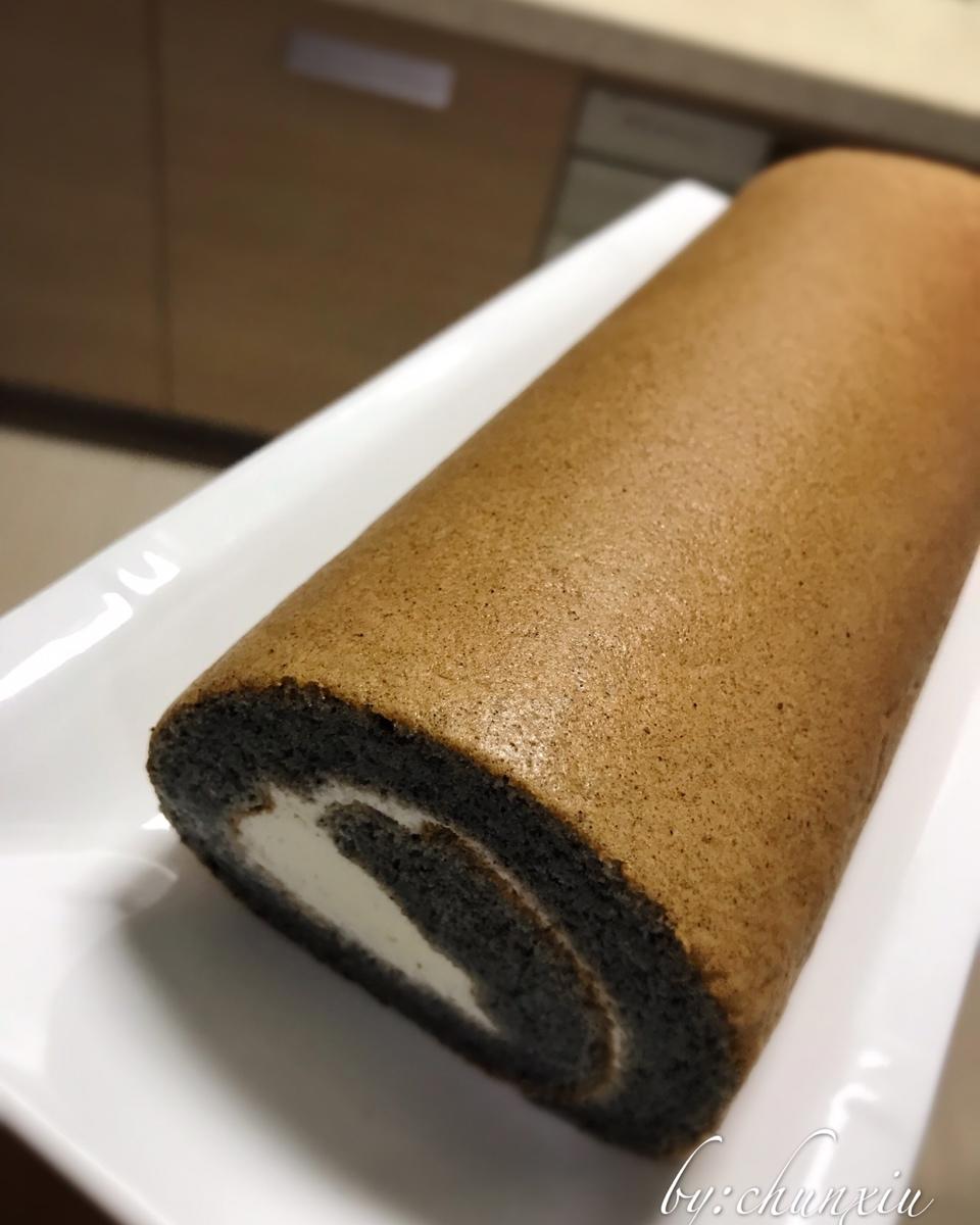 黑米戚风蛋糕卷