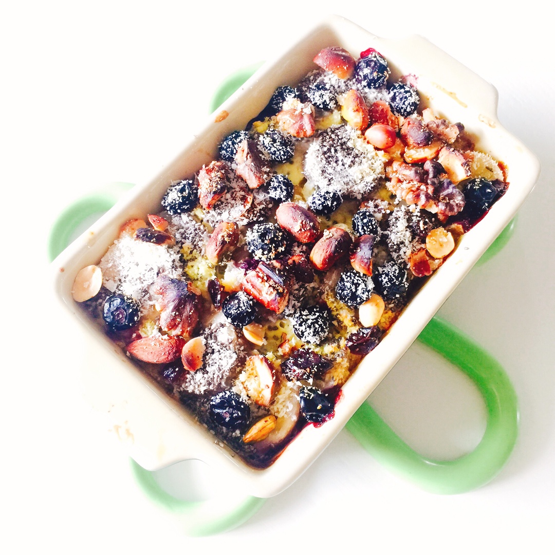 香蕉蓝莓蛋奶烤麦片吐司（减脂健身餐）