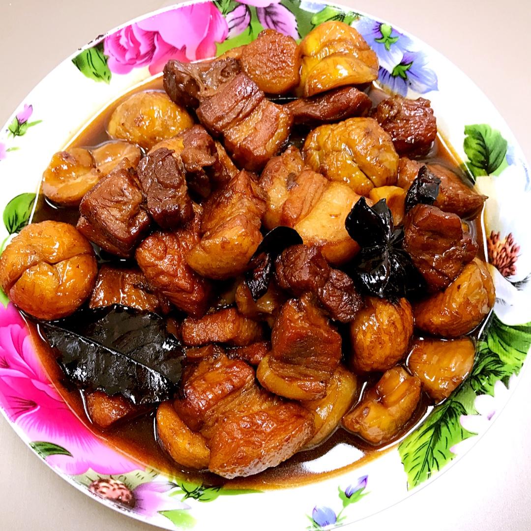 板栗红烧肉