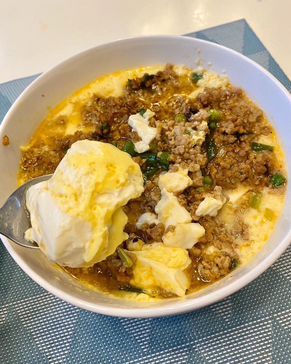 肉末豆腐蒸蛋