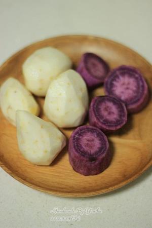 香芋紫薯泥的做法 步骤1