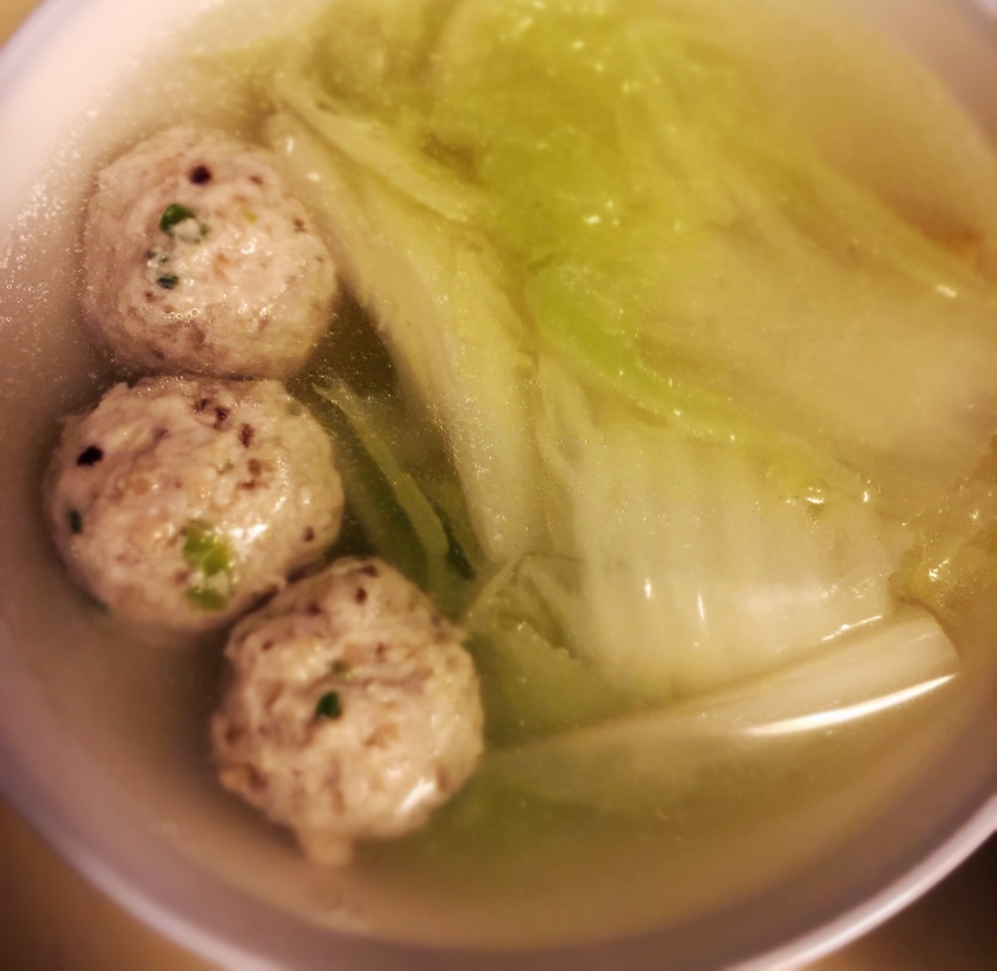 小白菜肉丸汤