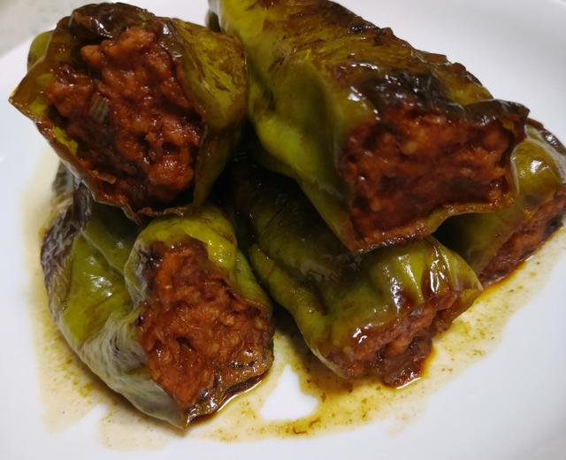 健康美味青椒酿肉 😋😋（🤓绿绿的青辣椒包裹着香醇的肉馅😎根本停不下了😋😋）的做法