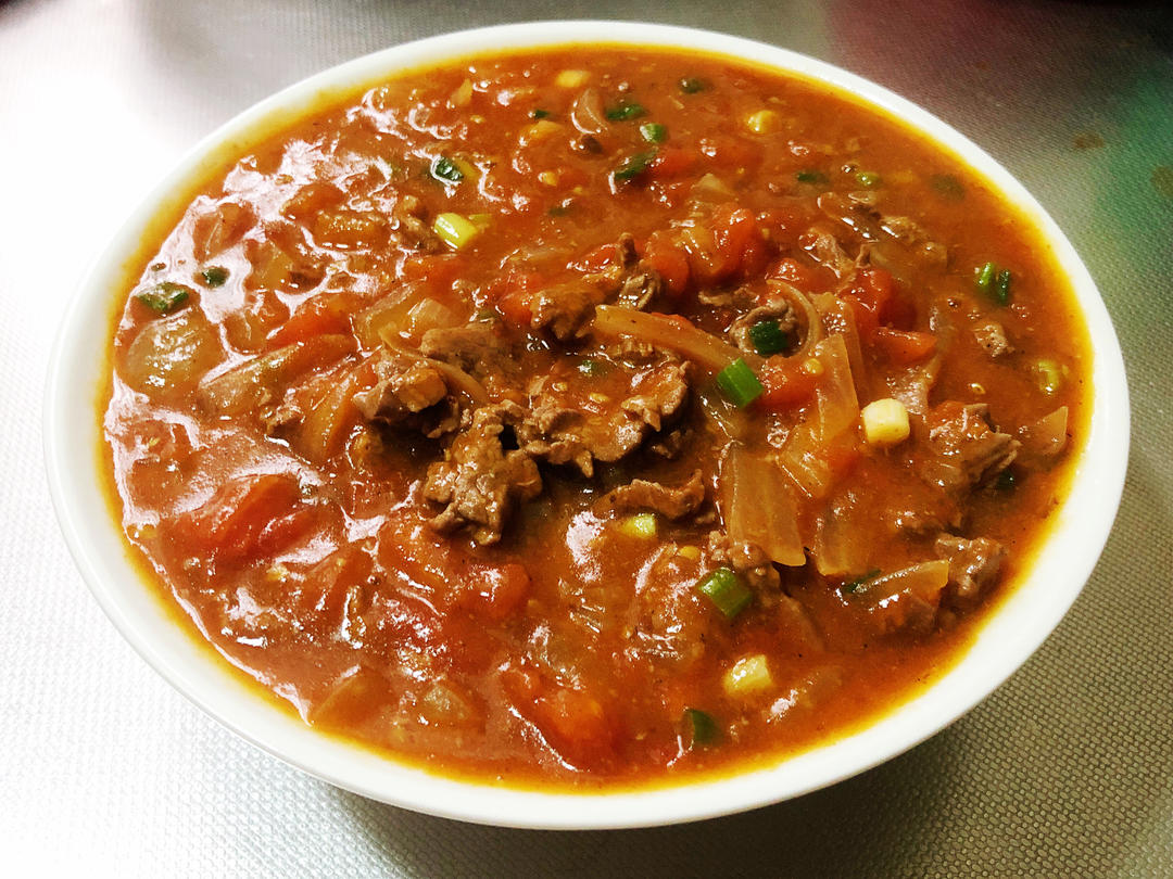 拌饭一级棒的番茄牛肉片