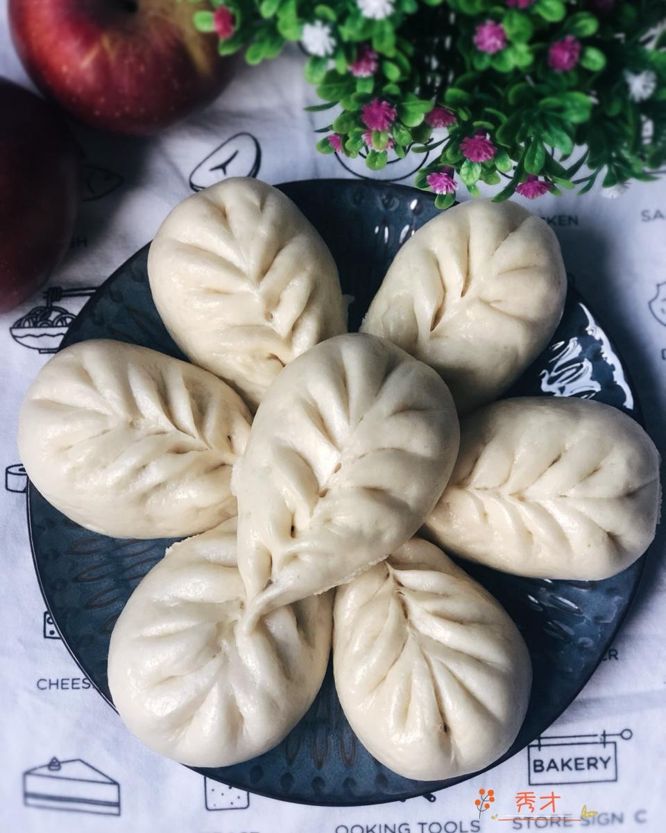 发酵面团-艾草柳叶包