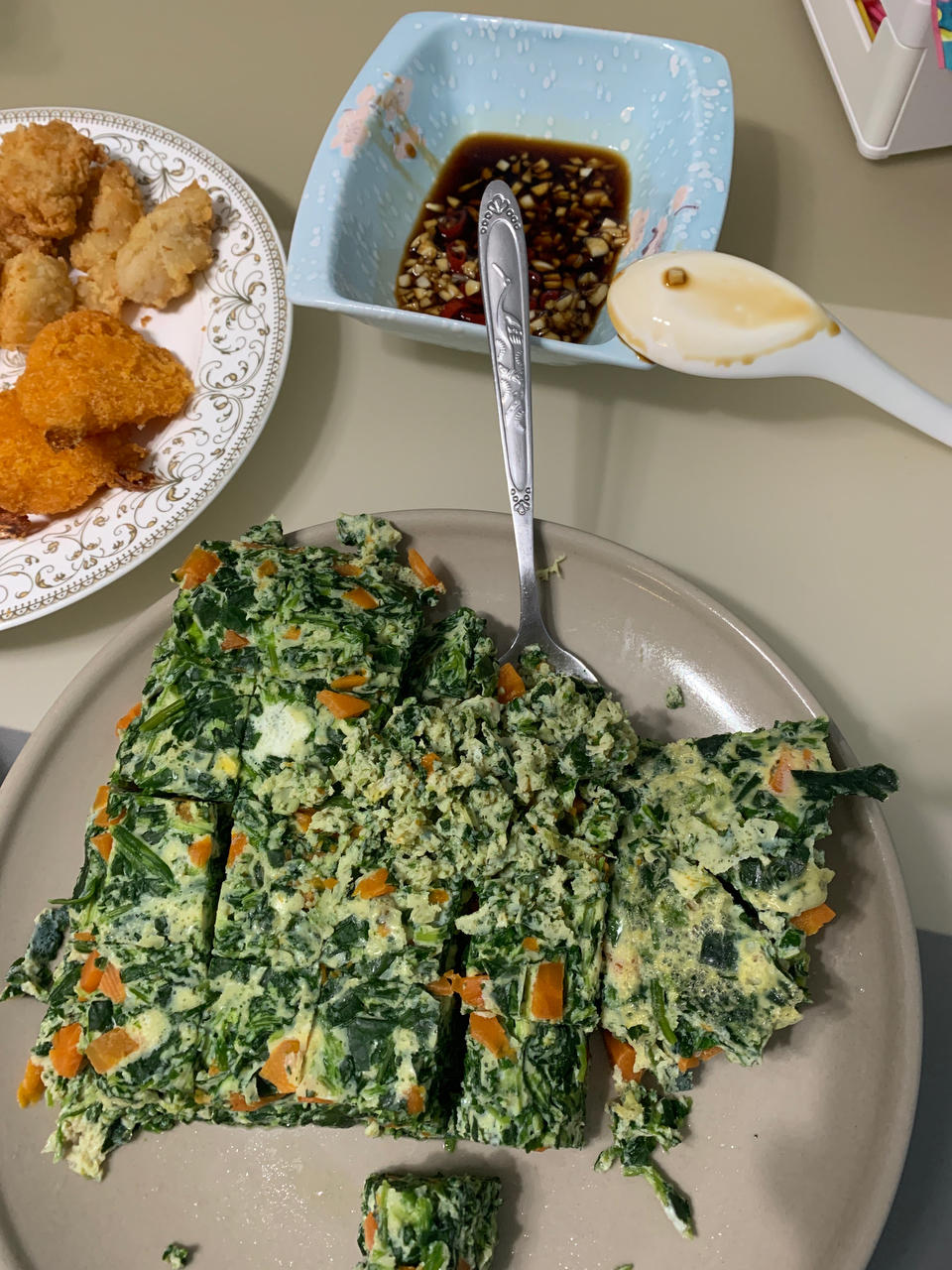 菠菜鸡蛋羹