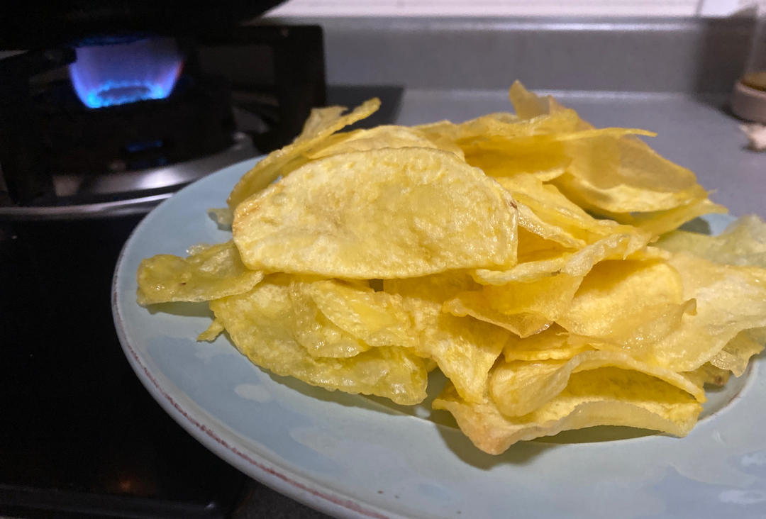 自制炸薯片，学会以后再也没买过薯片