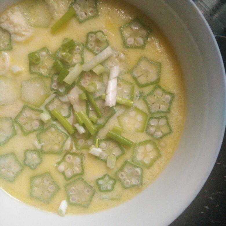 颜值控-做一朵开在碗里的花秋葵蒸水蛋