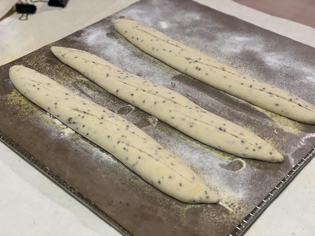 【鲁邦种】隔夜黑芝麻法棍的做法 步骤15