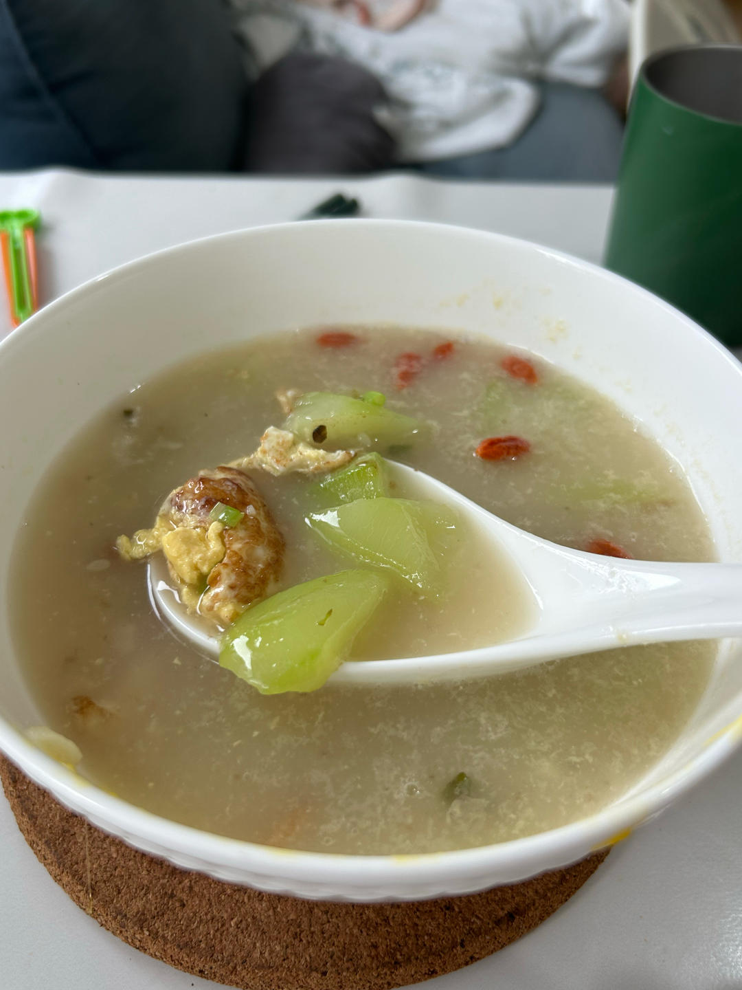 不变色丝瓜汤