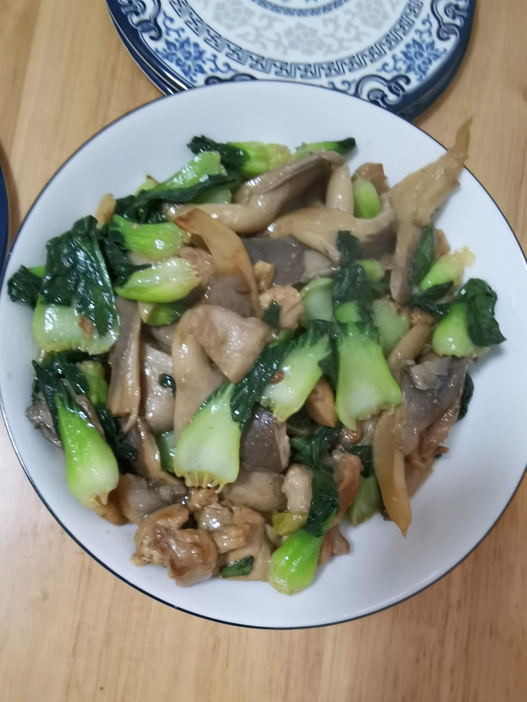 油菜炒平菇