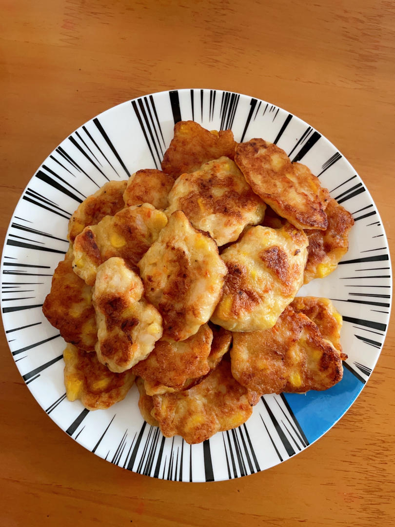 鲜虾玉米饼【虾滑版】