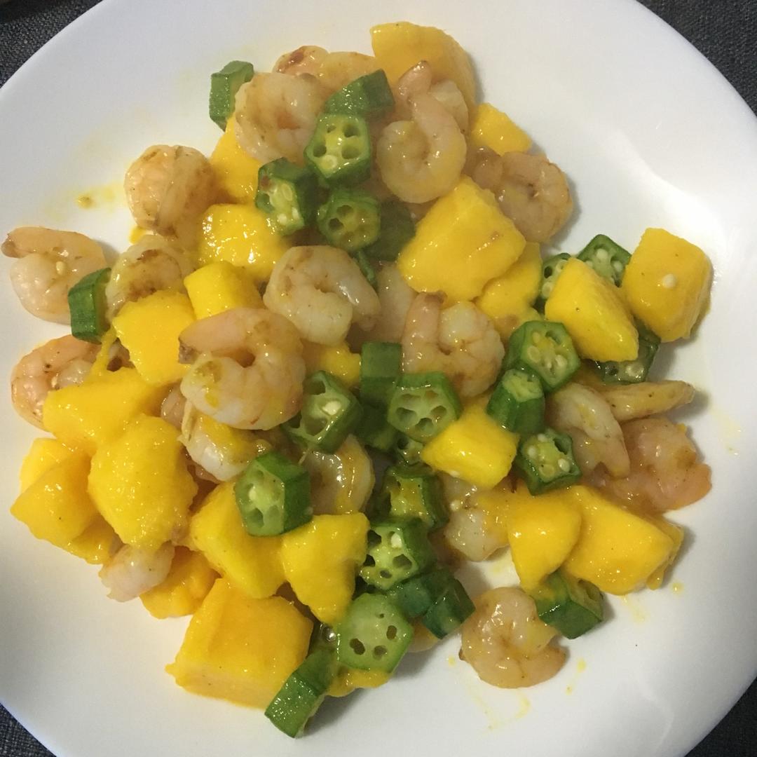夏日清新快手菜——芒果炒虾仁