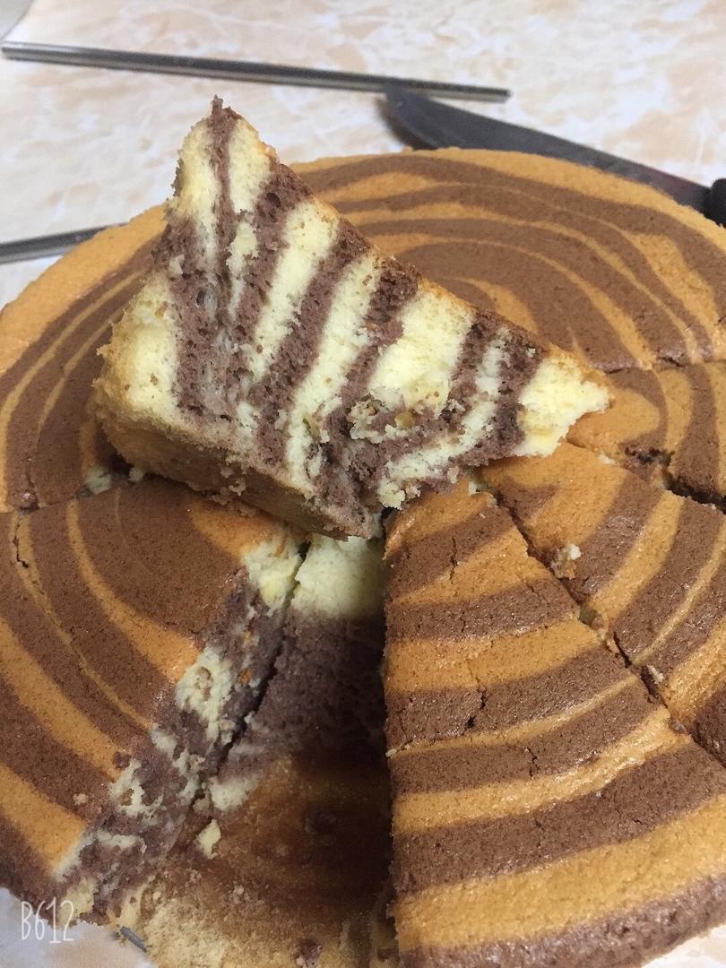 绿斑马戚风蛋糕