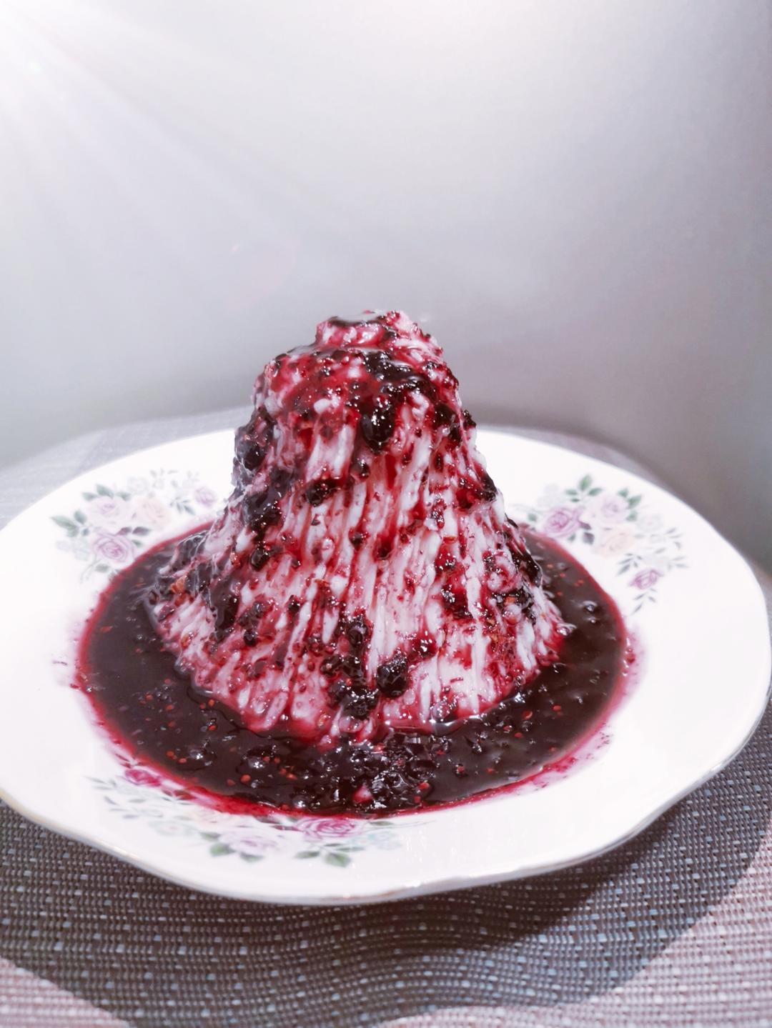 好吃又好看的甜品【蓝莓山药】