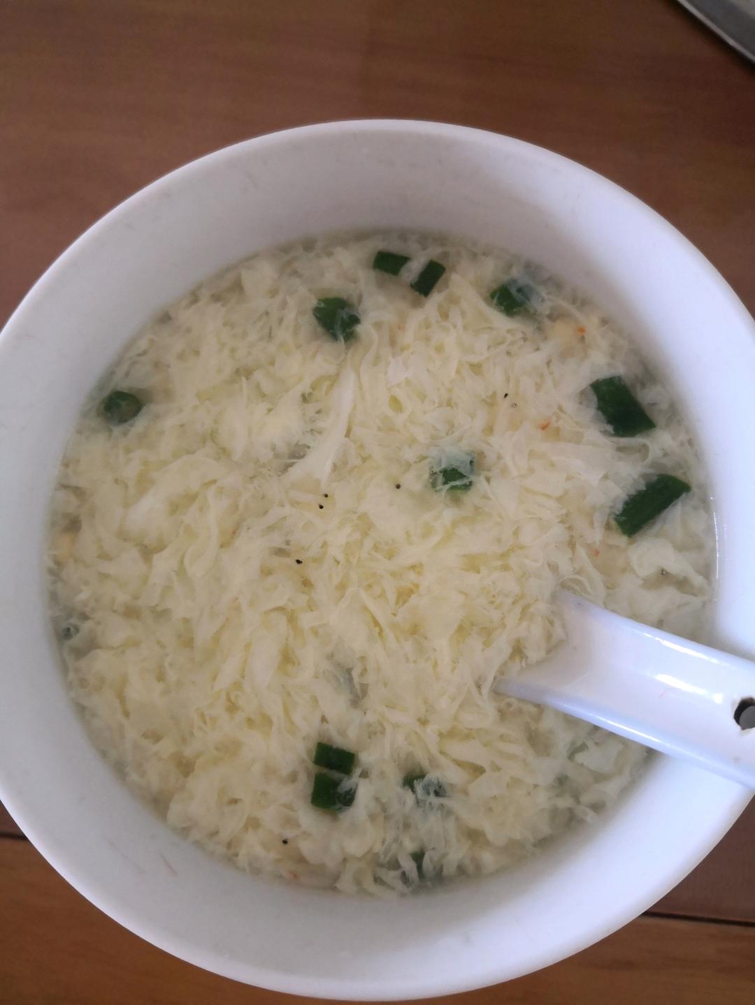 一碗漂亮又鲜嫩无比的基础蛋花汤