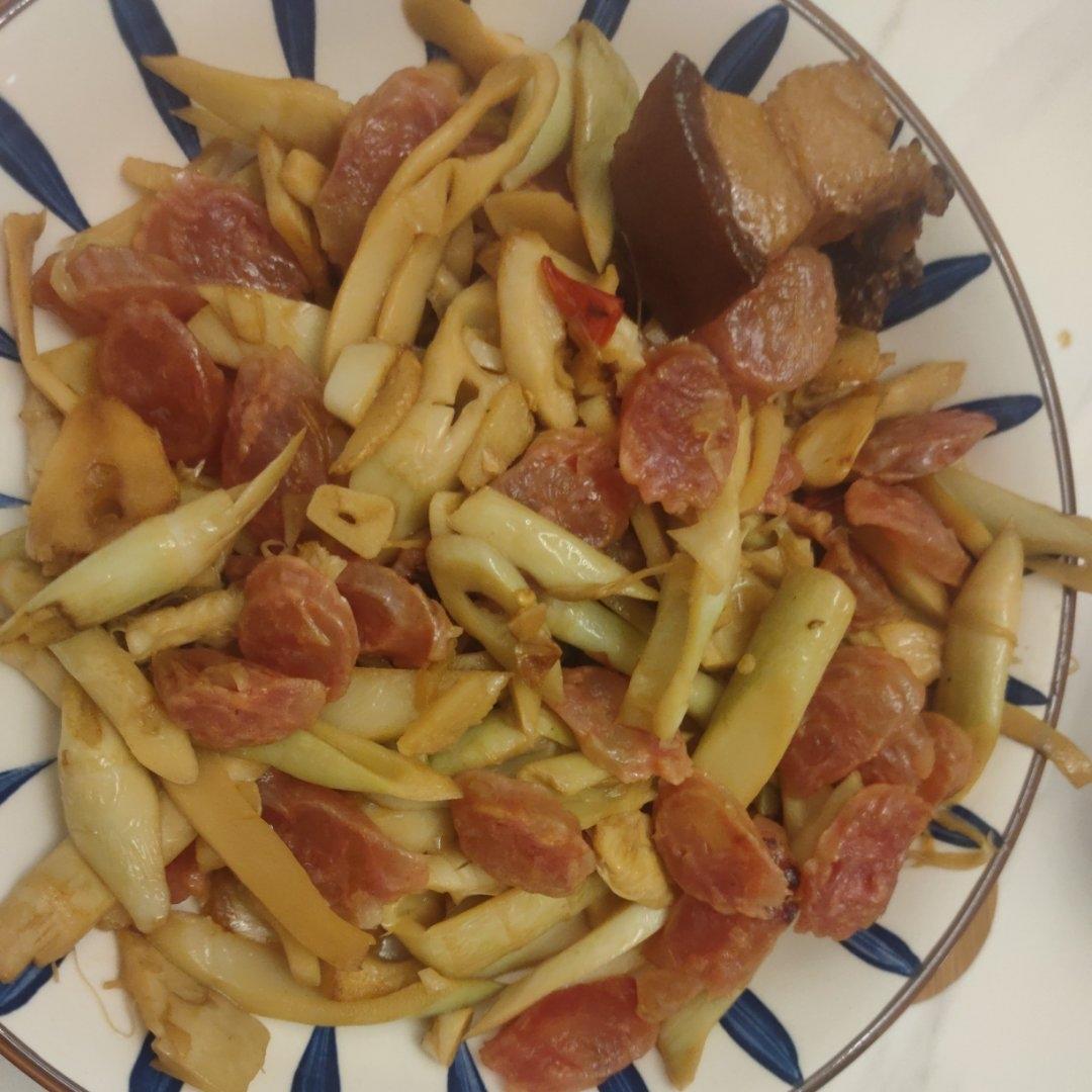 ㊙️腊味‼️冬笋炒腊肠‼️鲜香美味