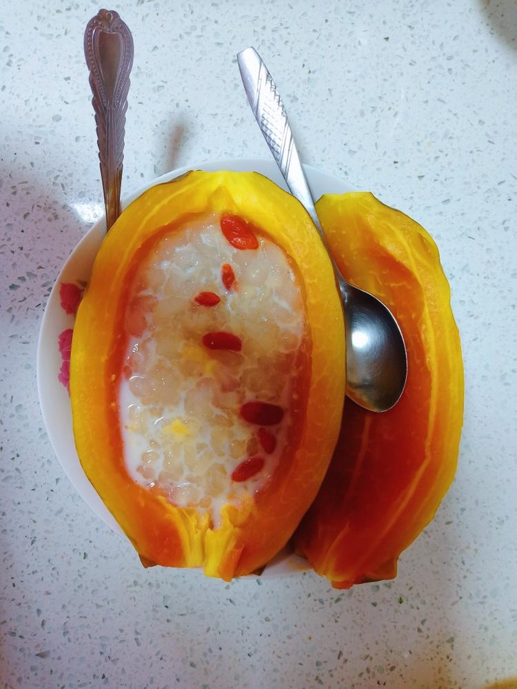 牛奶木瓜炖雪蛤的做法