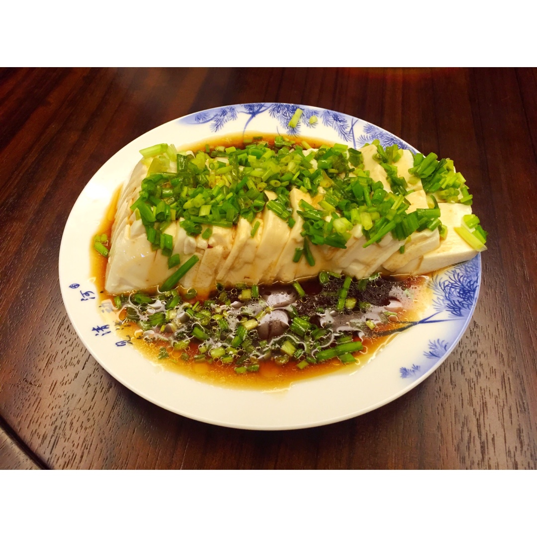 香菜小葱拌豆腐