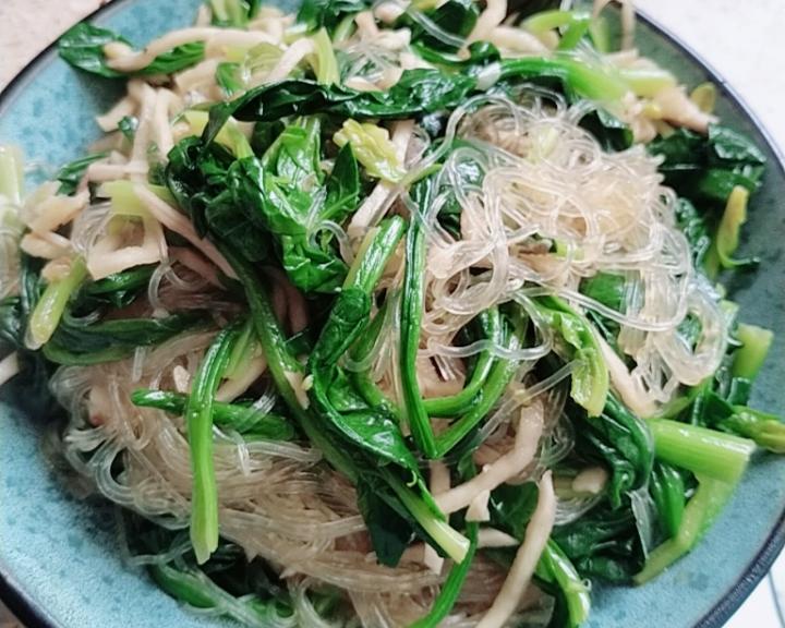 菠菜拌粉丝