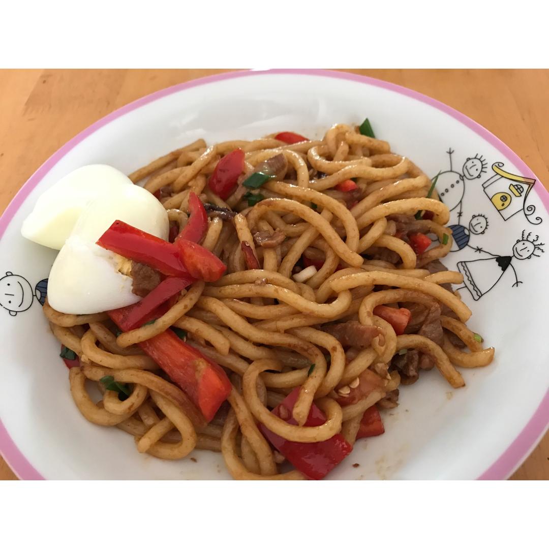 什锦炒乌冬面