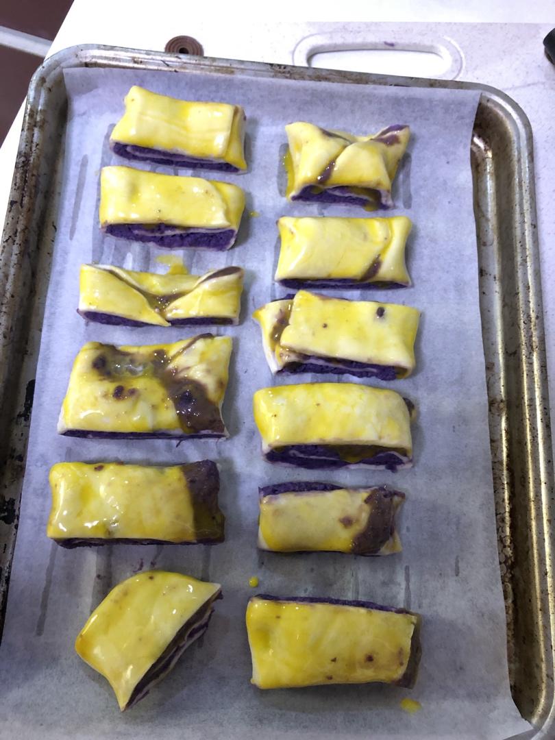 无需揉面❗️巨简单❗️酥到掉渣渣的紫薯酥饼