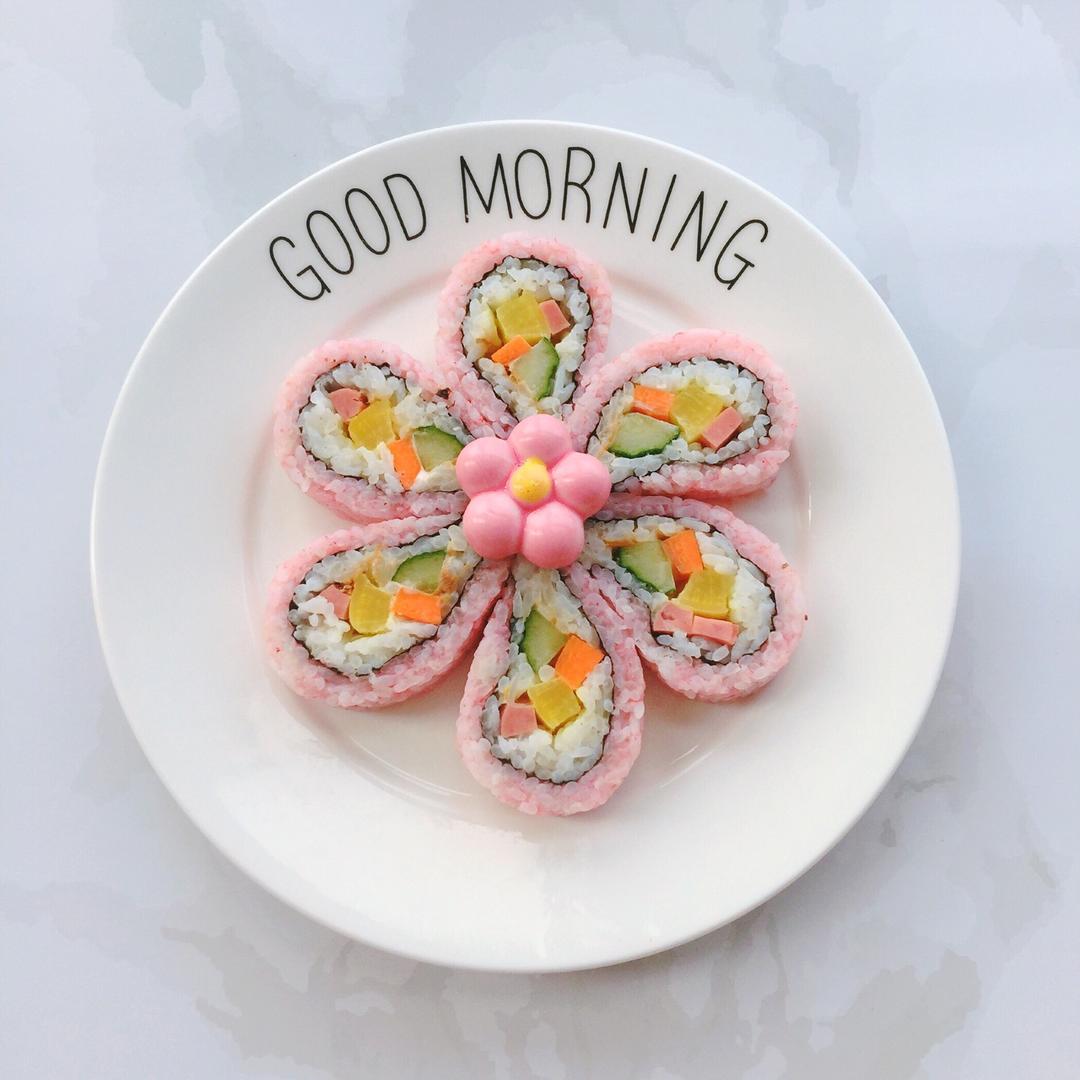 糖衣的qq糖做的樱花寿司