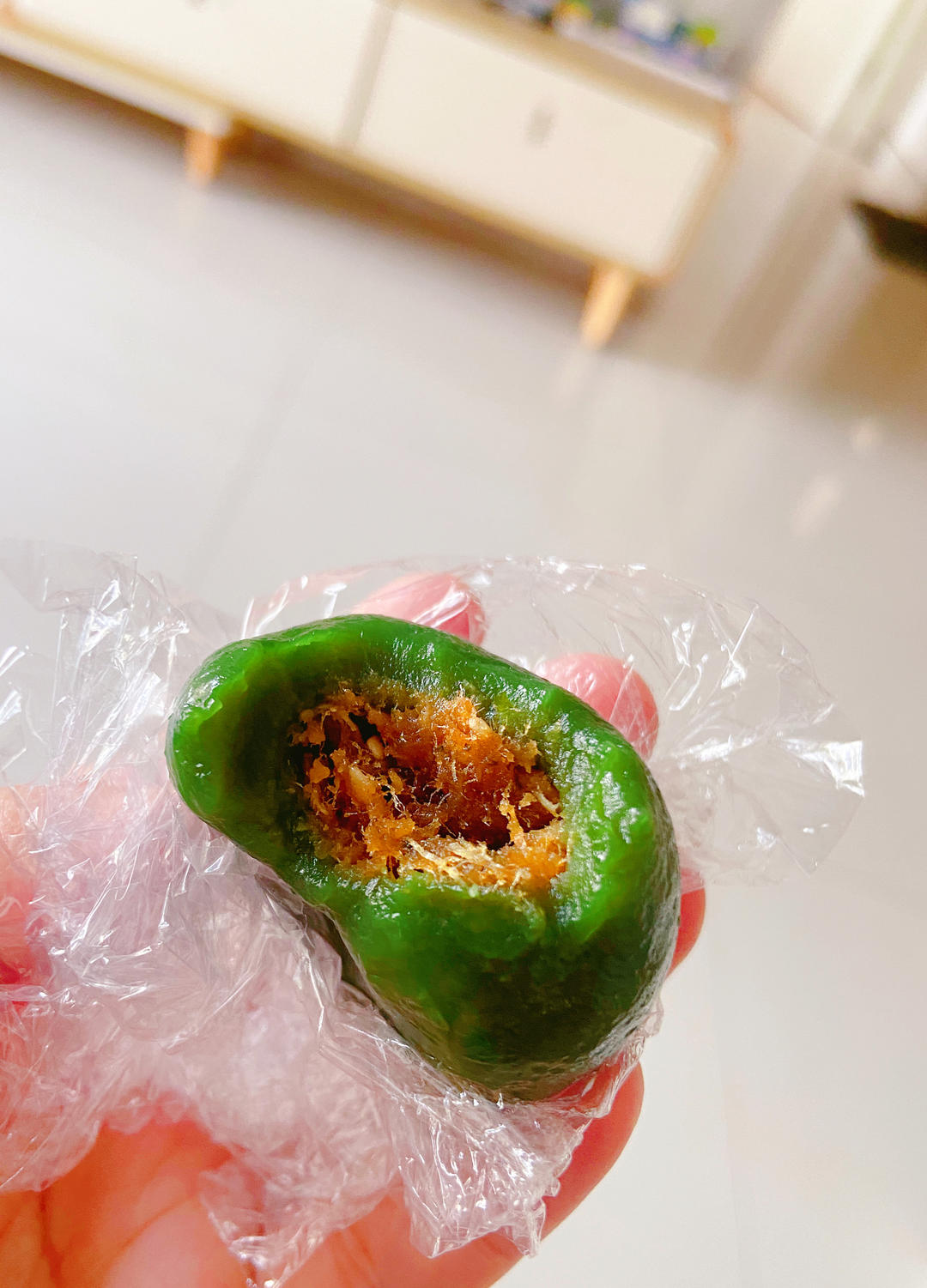 艾草粉肉松青团（艾糍）
