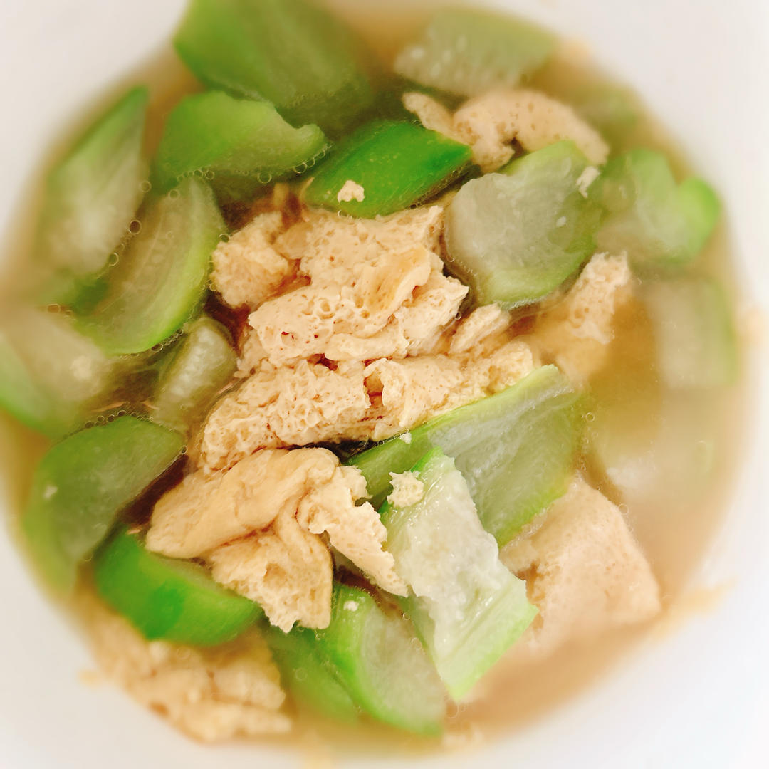 少油清淡的丝瓜鸡蛋汤【微波炉版】