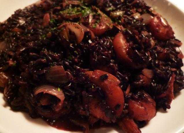 意大利黑米海鲜烩饭的做法