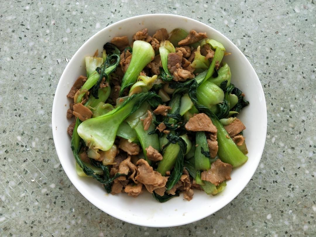 青菜炒肉丝
